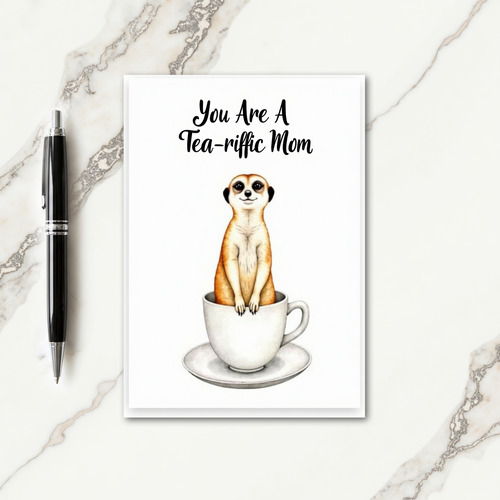Tea Riffic Mom Illustration Card