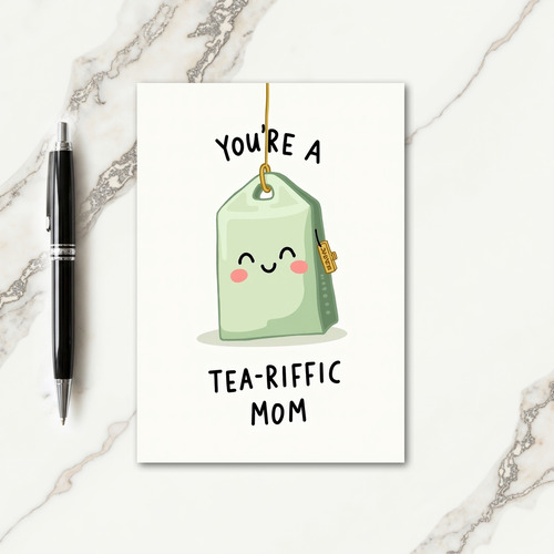 Tea Riffic Moms Day Illustration Card