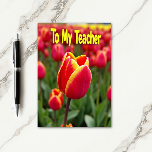 Teacher Appreciation Flower Card