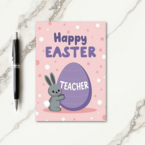 Teacher Appreciation Rabbit Card