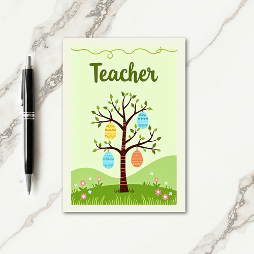 Teacher Appreciation Tree Card
