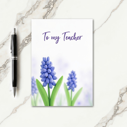 Teacher Floral Tribute Card
