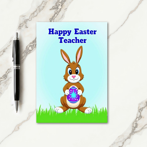 Teacher Holiday Bunny Gift Card