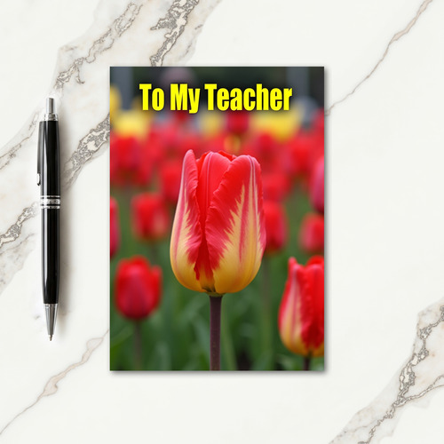 Teacher Tulip Appreciation Card