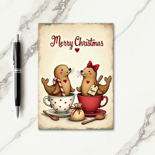 Teacup Christmas Card