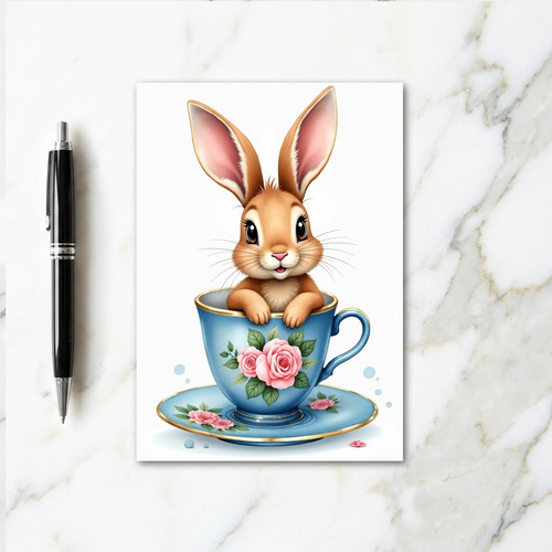 Teacup Creature Springtime Card