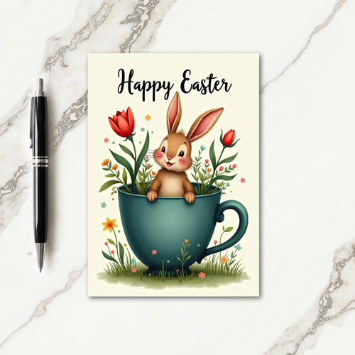 Teacup Creature Springtime Joy Card