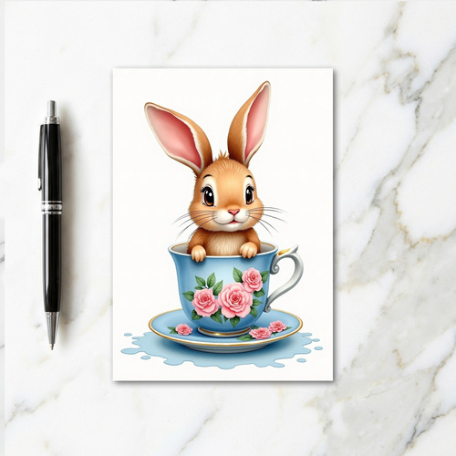 Teacup Friend Cute Animal Card