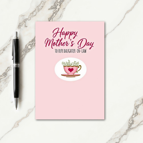 Teacup Heart Mothers Day Card