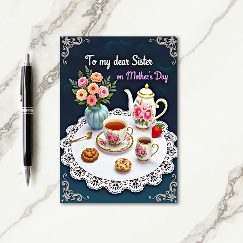 Teacup Mothers Day Sister Card