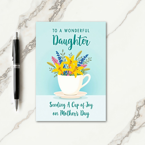 Teacup Mothers Day Tribute Card