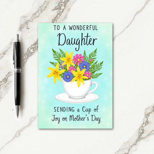Teacup Mothers Day Wish Card