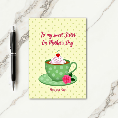 Teacup Sweet Mothers Day Card