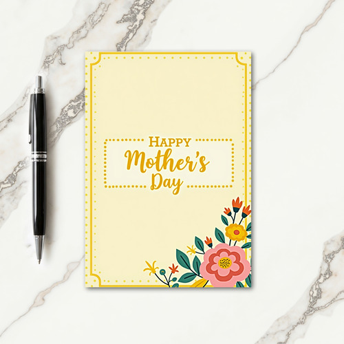 Teal Accent Mothers Card