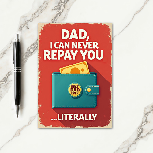 Teal Accessory Dad Card