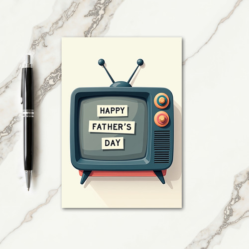 Teal And Coral Fathers Day Card