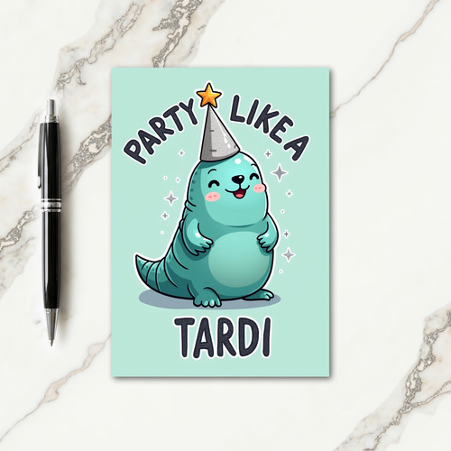 Teal Aquatic Birthday Card