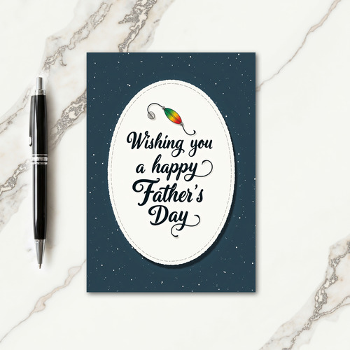 Teal Aquatic Fathers Day Card