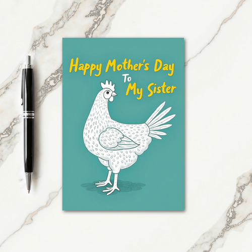 Teal Avian Mothers Day Card