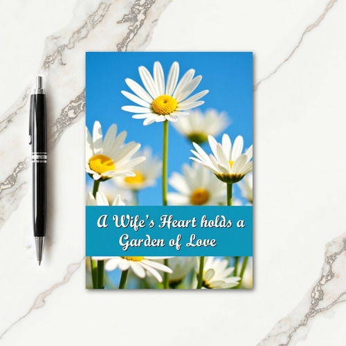 Teal Banner Wifes Heart Card