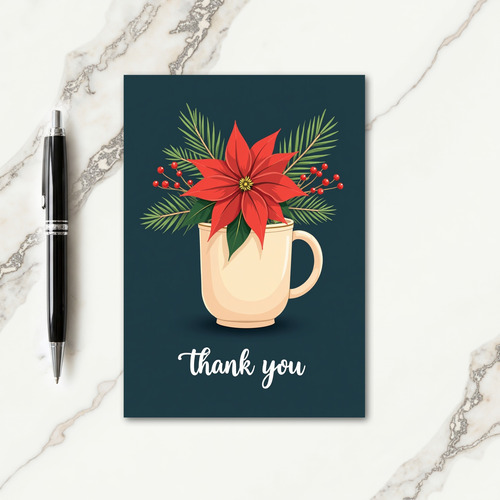 Teal Berry Christmas Card