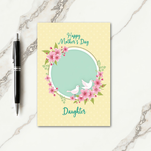 Teal Birds Mothers Day Card