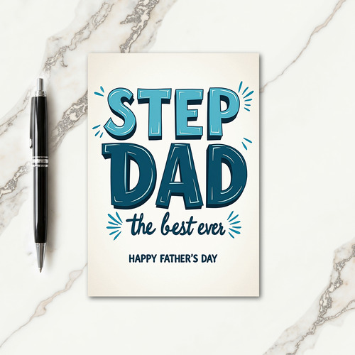 Teal Block Fathers Day Card