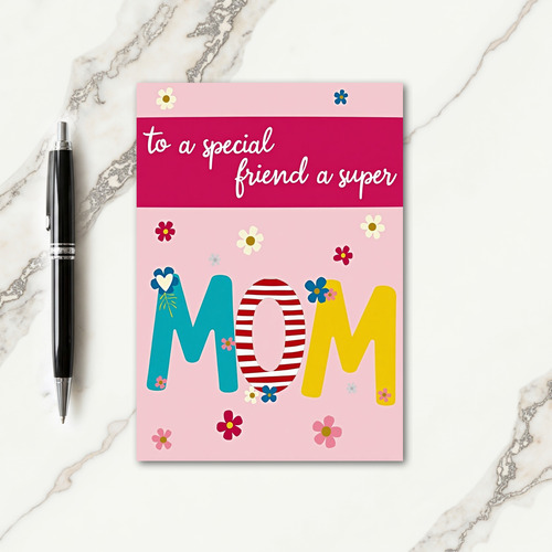 Teal Bloom Mothers Day Card
