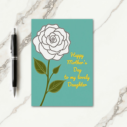 Teal Blossom Greeting Card