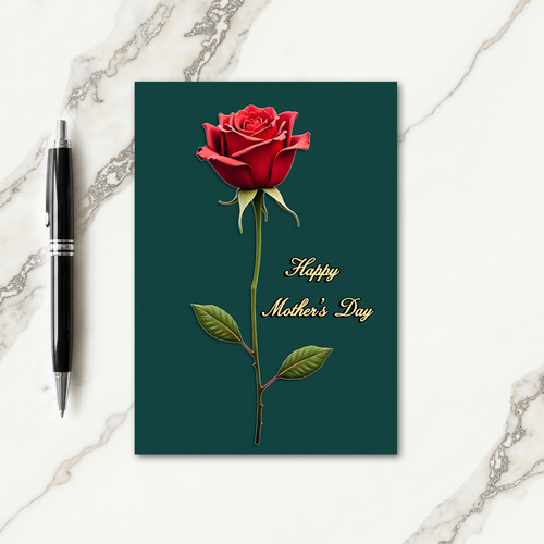 Teal Blossom Mothers Day Card