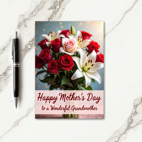 Teal Bokeh Mothers Day Card