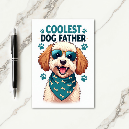 Teal Bone Fathers Day Card