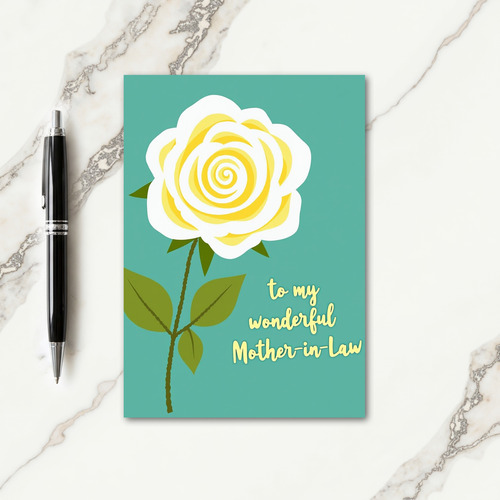 Teal Botanical Mothers Card