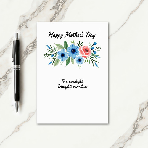 Teal Buds Mothers Day Card