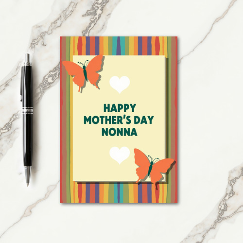 Teal Butterflies Mothers Day Card