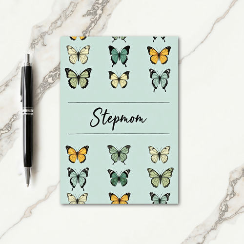 Teal Butterfly Stepmoms Day Card