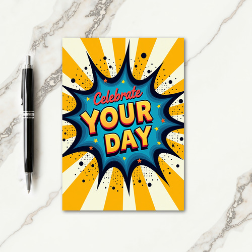 Teal Celebrate Your Day Card