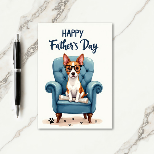 Teal Chair Sweet Fathers Day Card