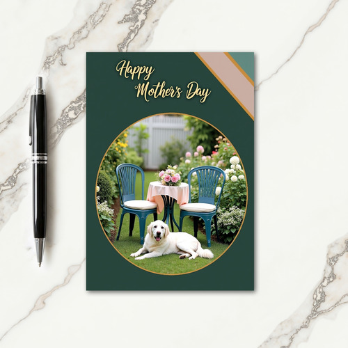 Teal Chairs Mothers Day Scene Card