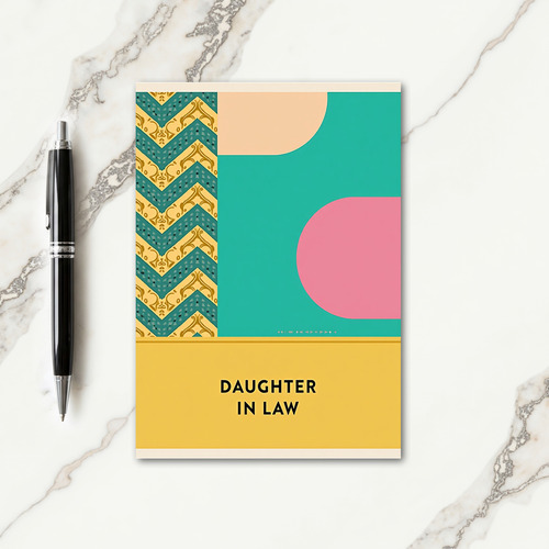 Teal Chevron Daughter In Law Card