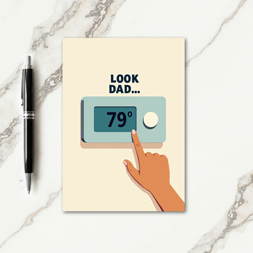 Teal Climate Control Dad Card
