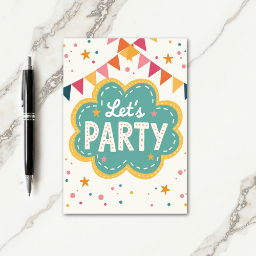 Teal Cloud Birthday Card