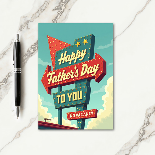 Teal Crimson Fathers Day Card