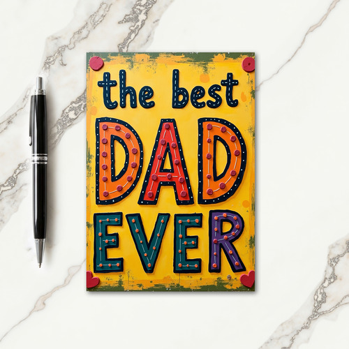 Teal Dad Ever Best Day Card