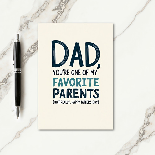 Teal Dad Fathers Day Art Card