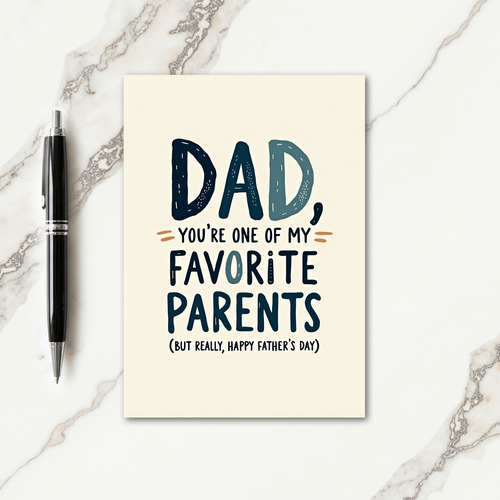 Teal Dad Fathers Day Card
