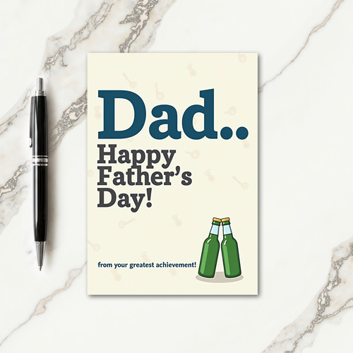 Teal Dad Happy Fathers Day Card