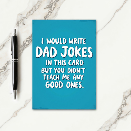 Teal Dad Jokes Message Card