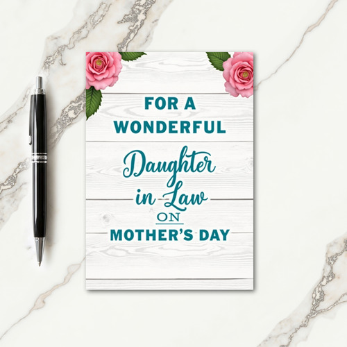 Teal Daughter In Law Card