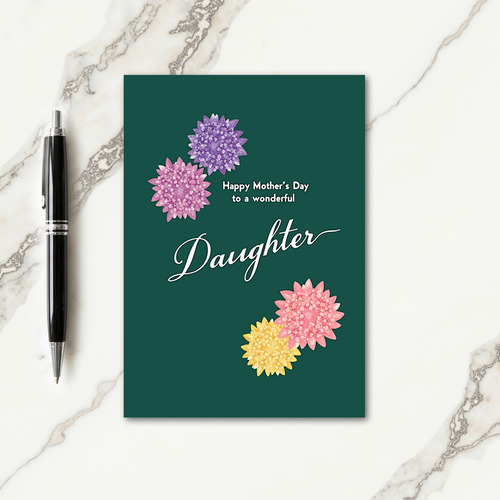 Teal Daughter Mothers Day Card